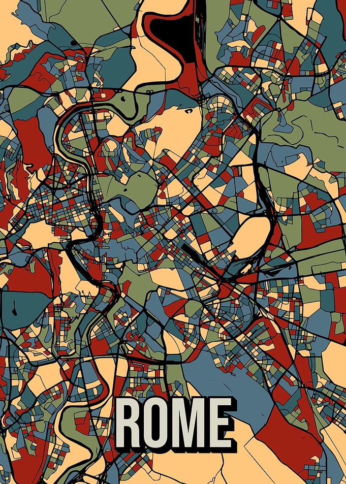 Rome Italy City Map