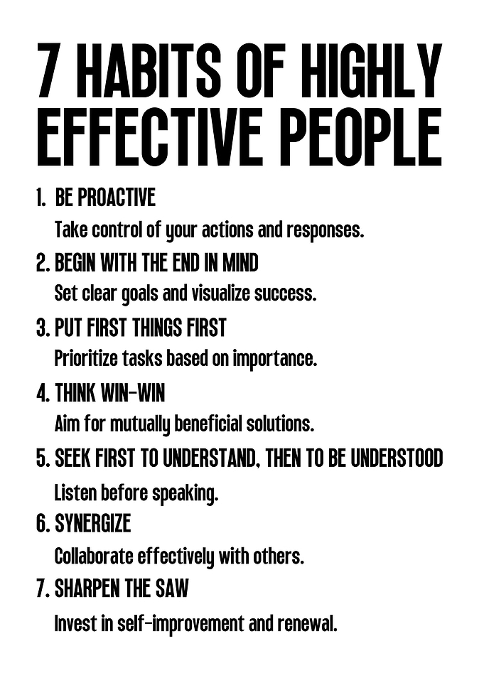 7 Habits Effective