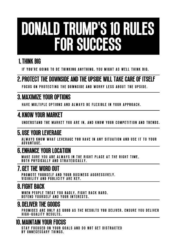 Donald Trumps rules