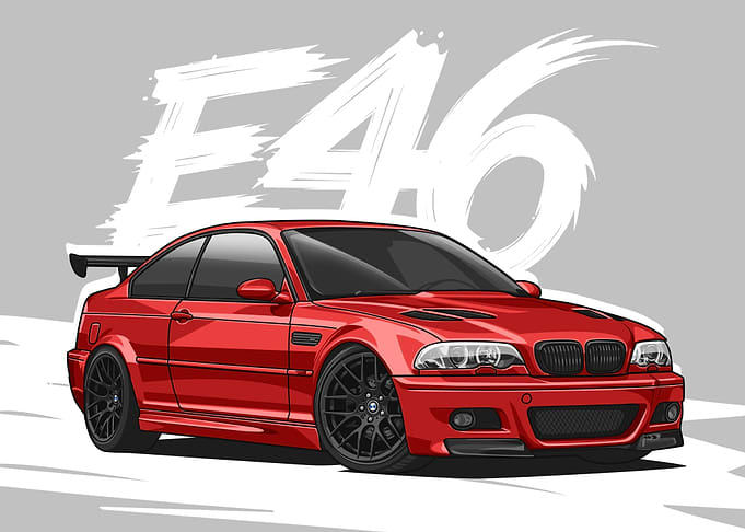 BMW E46 M3 red