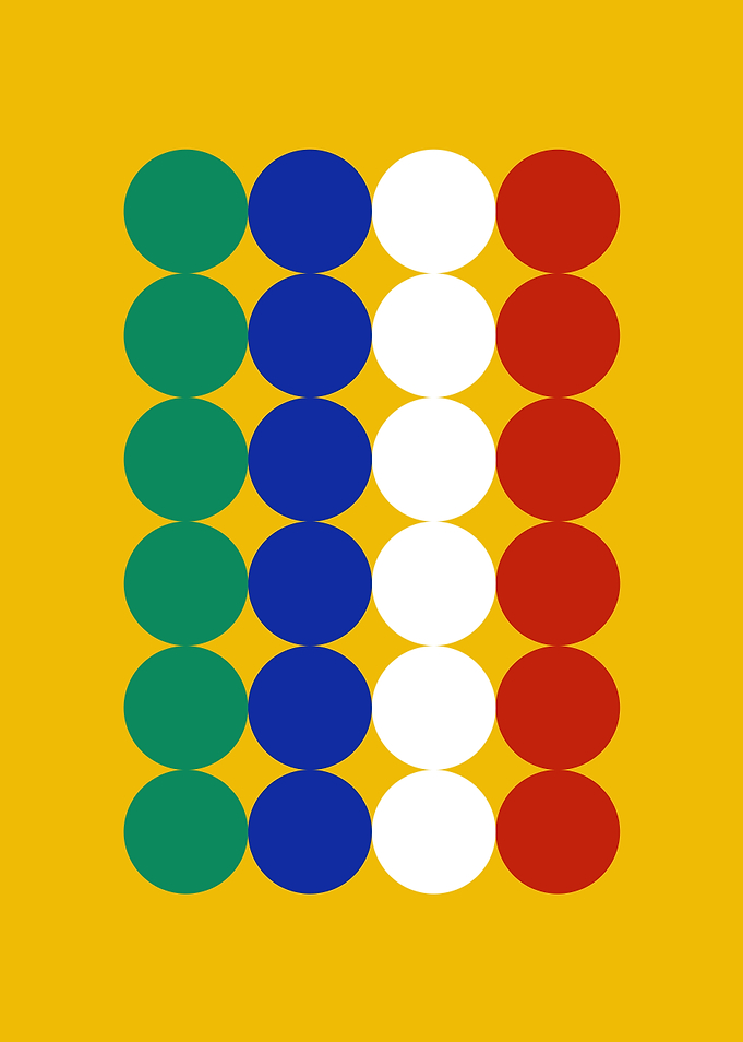 Bauhaus Round Prism Poster