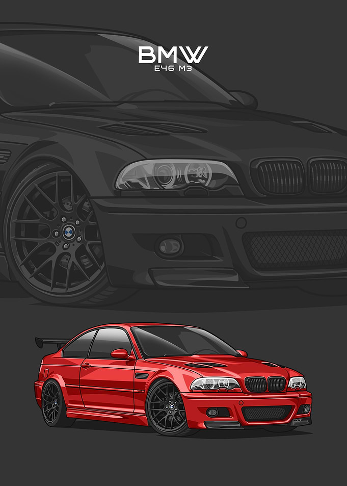 BMW E46 M3 red