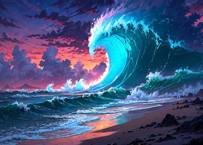 Great Wave Fantasy Ocean