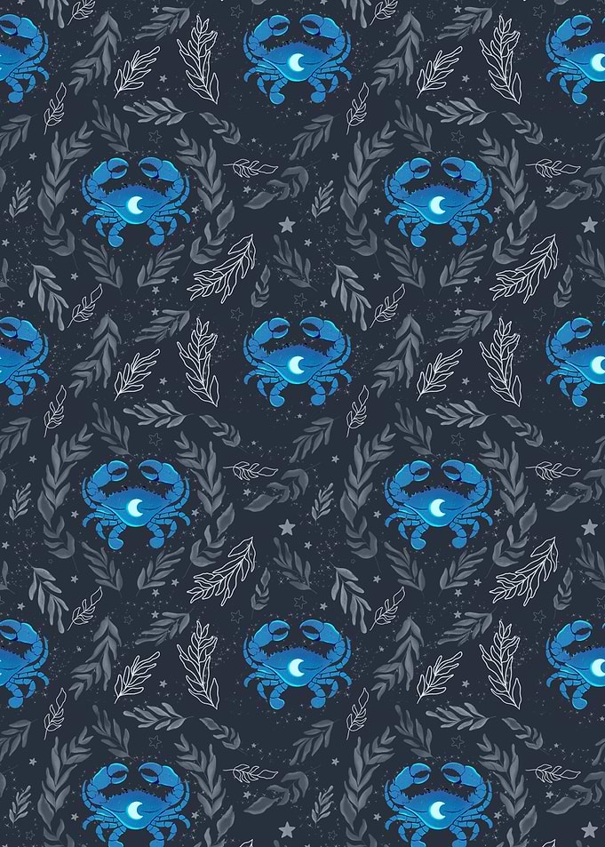 Coastal Moonlit Blue Crabs