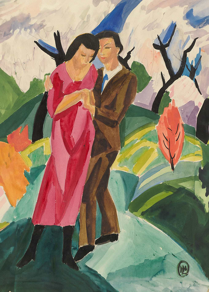 Couple outside