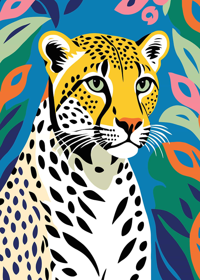 Cheetah Kids Room Art