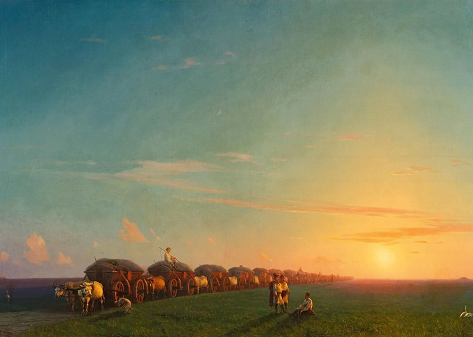 Broad landscape with settl