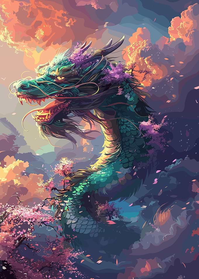 Fantasy Clouds Dragon