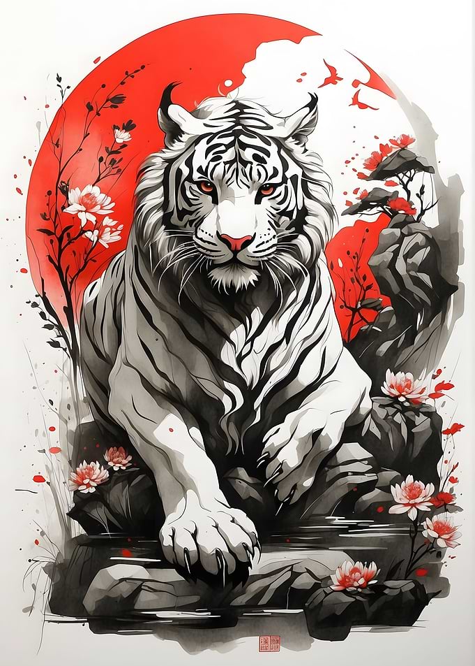 Japan Ink White Tiger