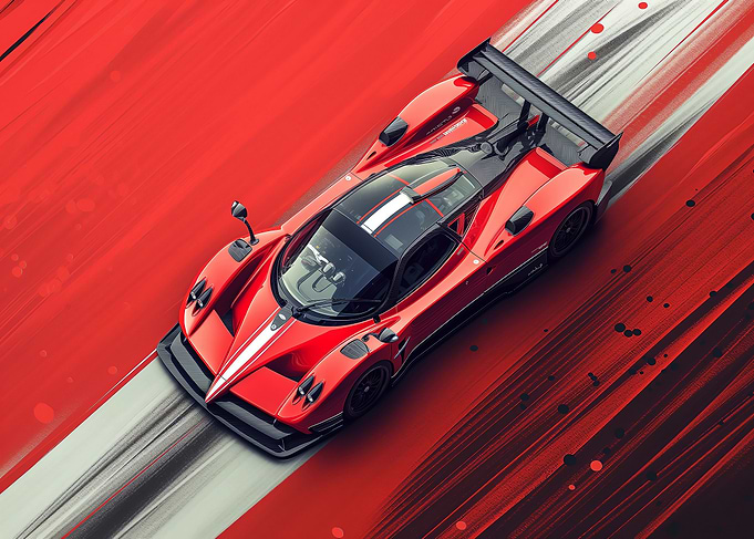 Pagani Zonda Red supercar