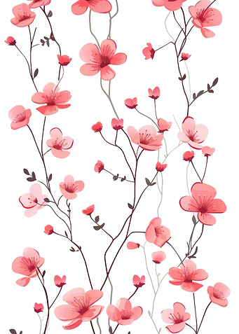 Watercolor Flower Pink