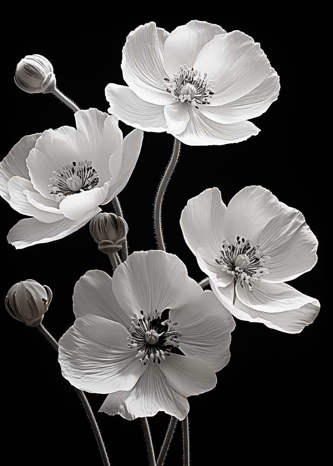 Buttercups Black and White