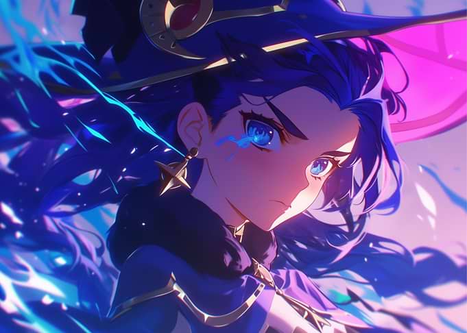 witch anime style