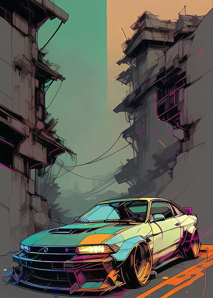 abstract car