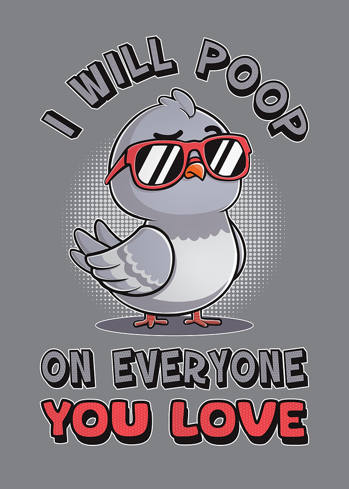Funny Pigeon with sunglass
