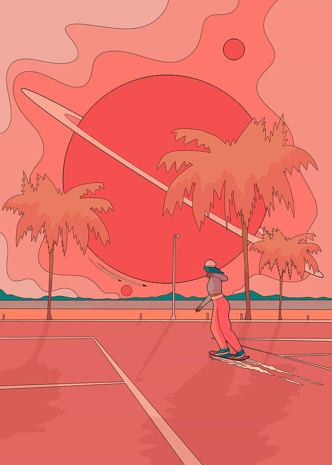 Ride to the beach
