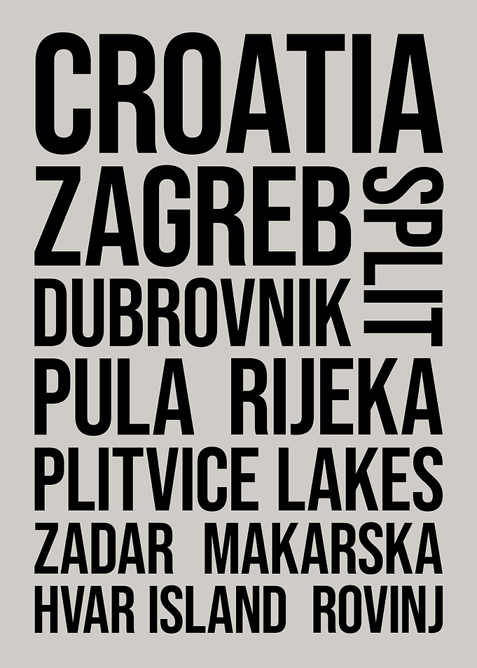 Croatia Cities Travel Art