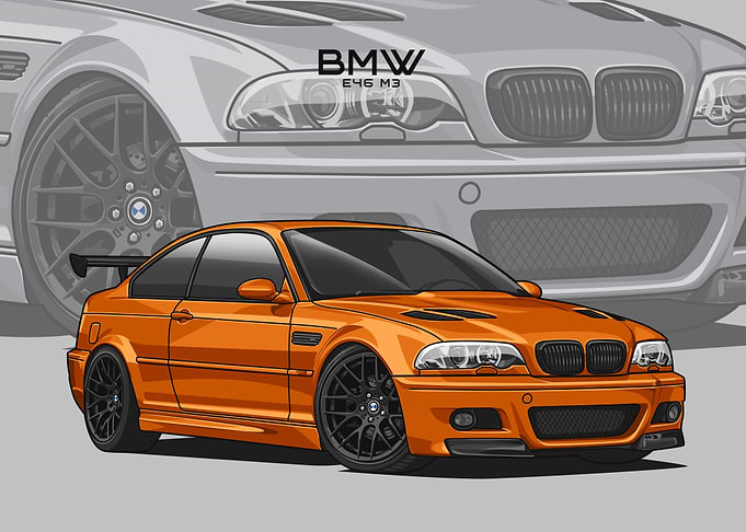 BMW E46 M3 orange