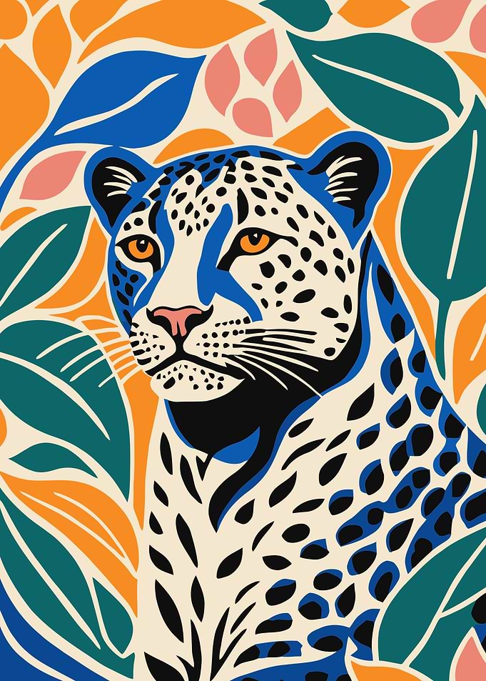 Colorful Wildlife Cat