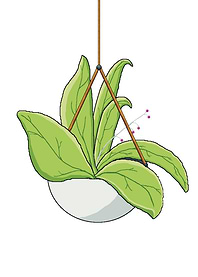 Hanging flowerpot pixelart