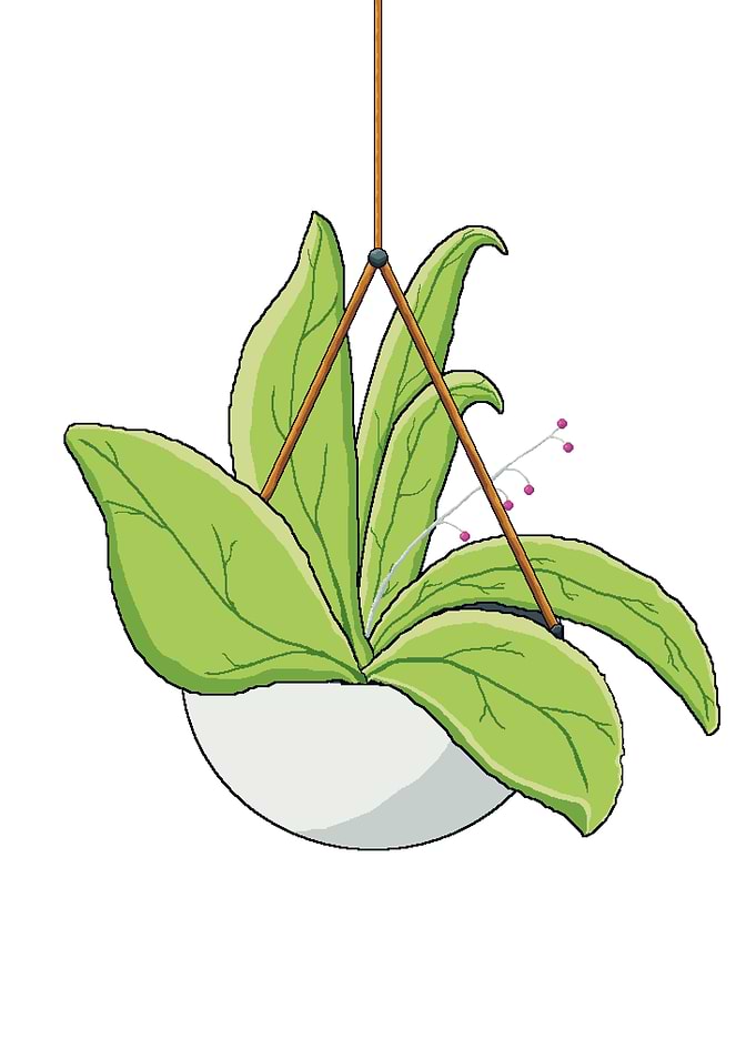 Hanging flowerpot pixelart