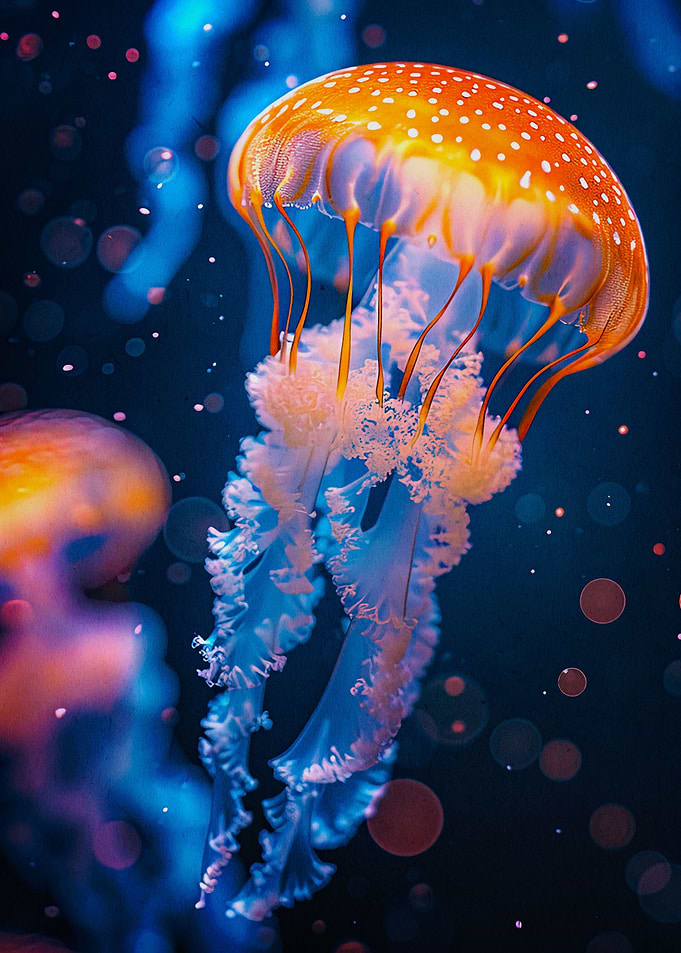 glowing jellyfish