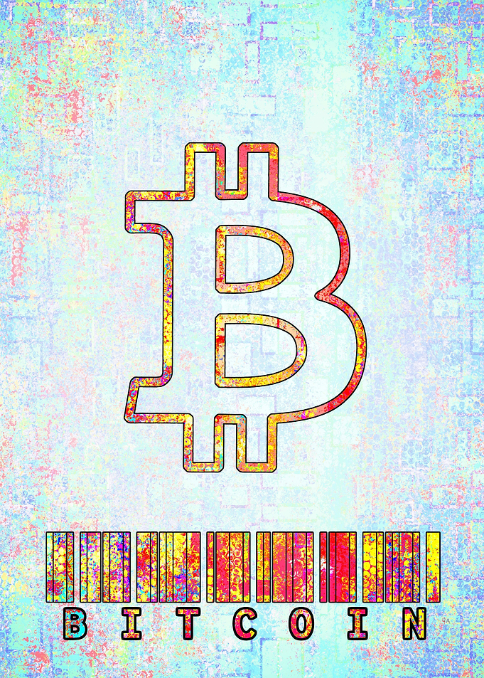 Bitcoin Logo And Barcode
