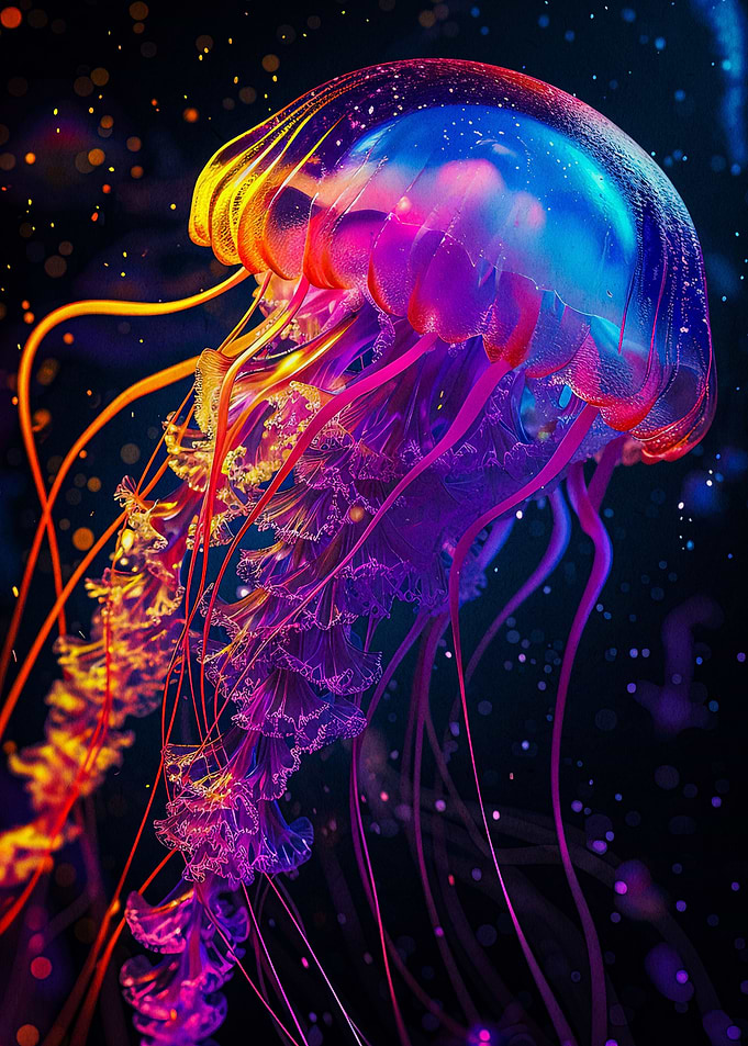 glowing jellyfish