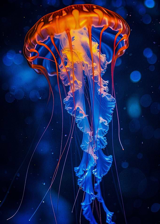 glowing jellyfish
