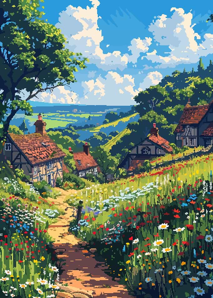 Fairytale Town Pixel Art