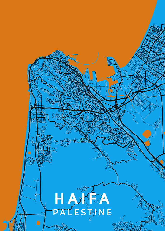 Haifa Palestine City Map