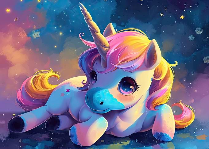 Cute Cartoon Unicorn
