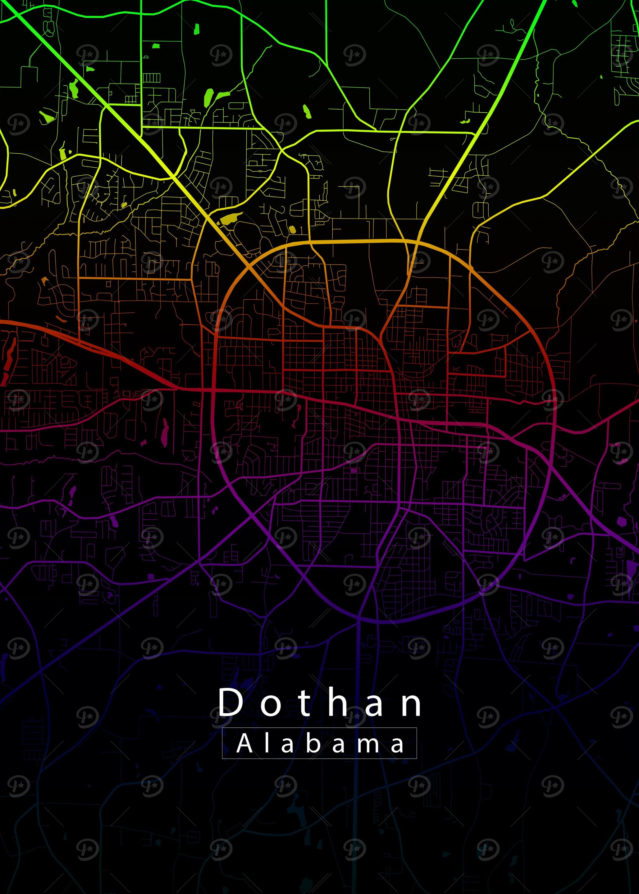 Dothan Alabama City Map