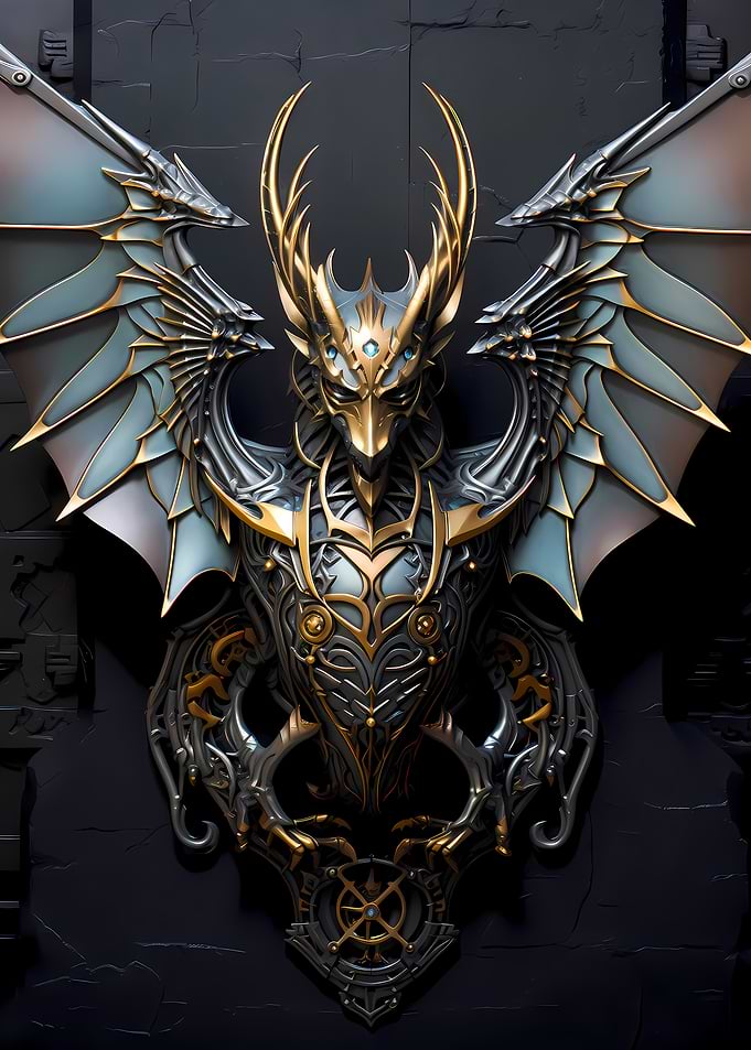 Devil Dragon Art Deco