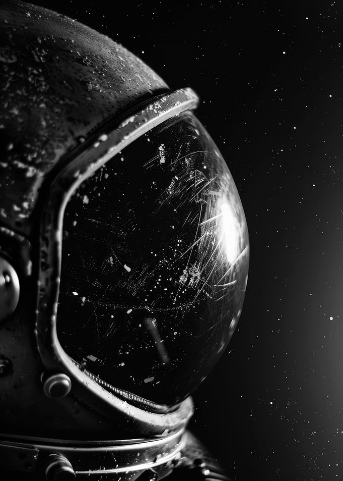 Scratched Astronaut Helmet