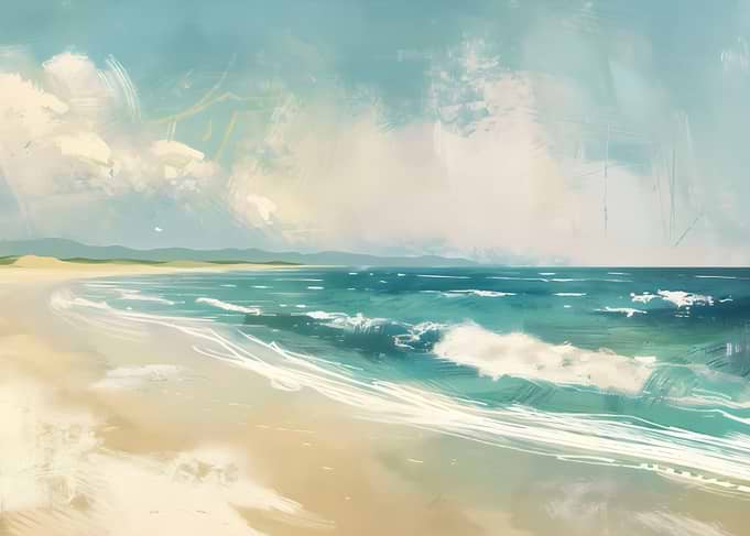 Serene Beach Painting