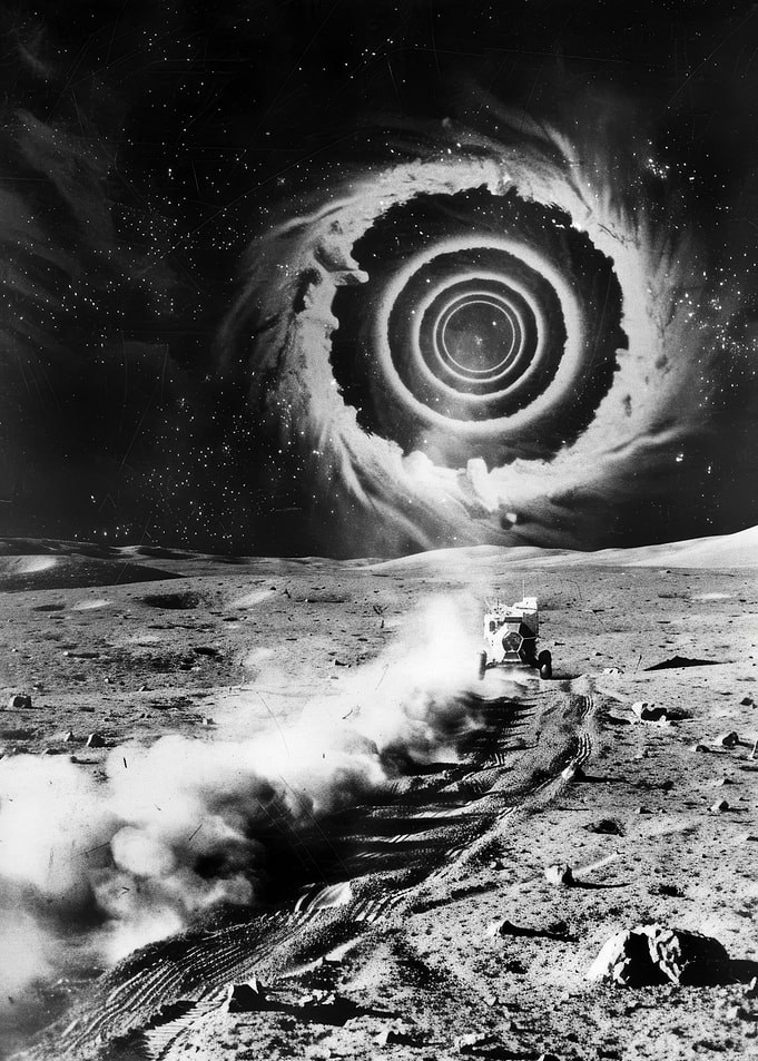Lone Vehicle in the Lunar