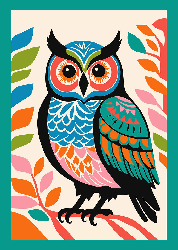 Cute Owl Art Print