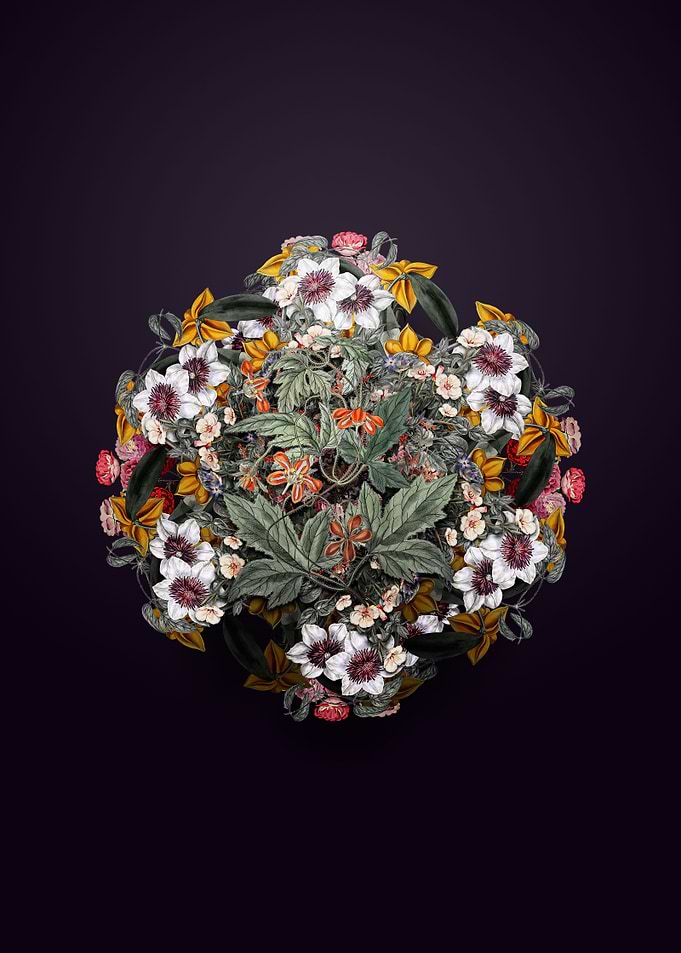 Red Loasa Floral Wreath