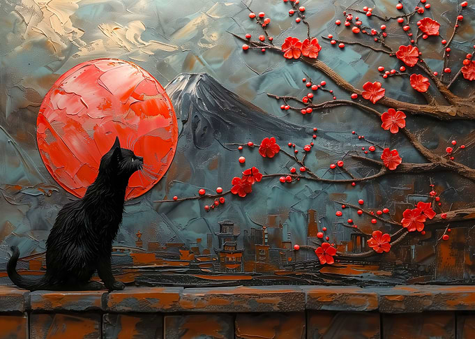 Cherry Flower Cat