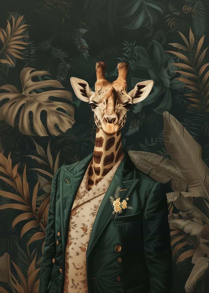 Elegant Giraffe Botanical