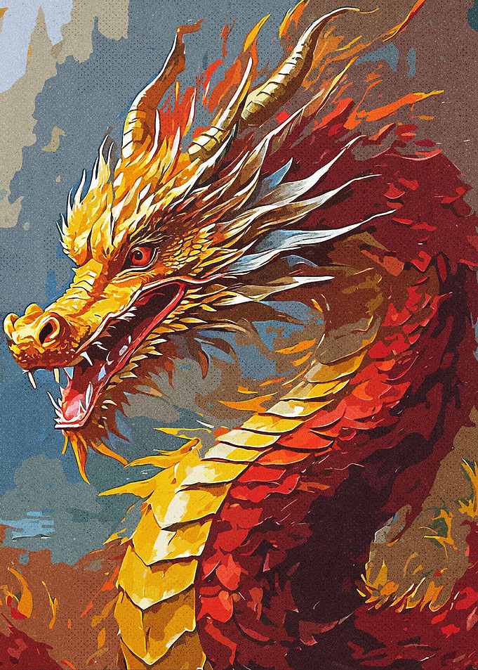 Head Gold Dragon