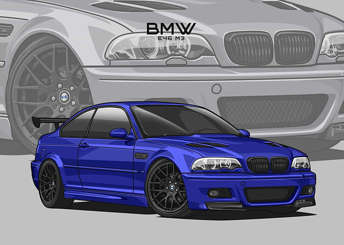 BMW E46 M3 blue
