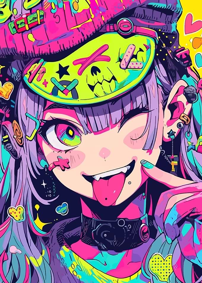 Girl Anime Colorful Theme