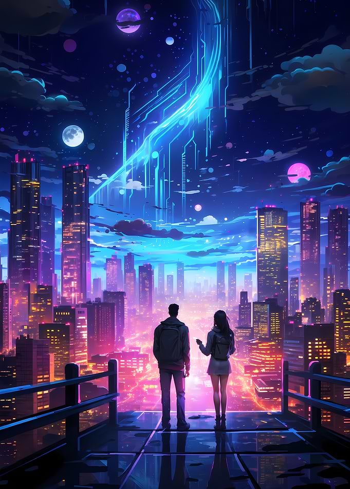 Technology City Night