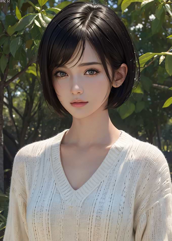 Girl with a Bob Hair
