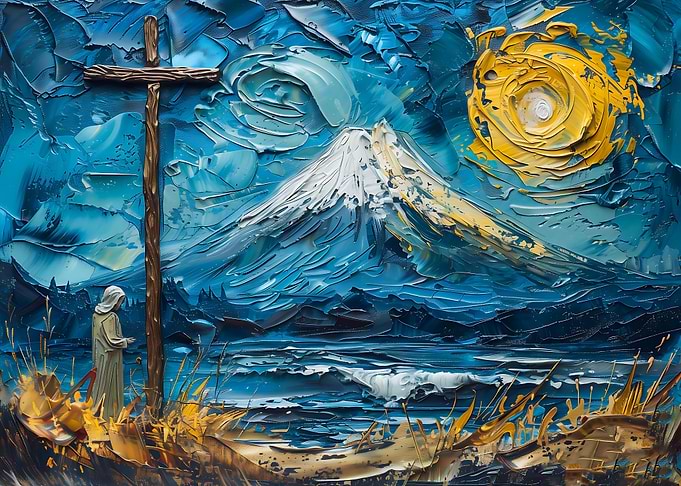 Jesus in sunny Paradise