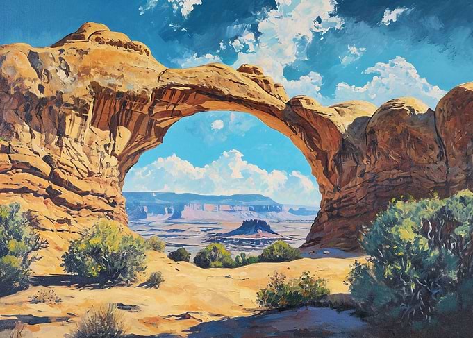 Desert arches and natural