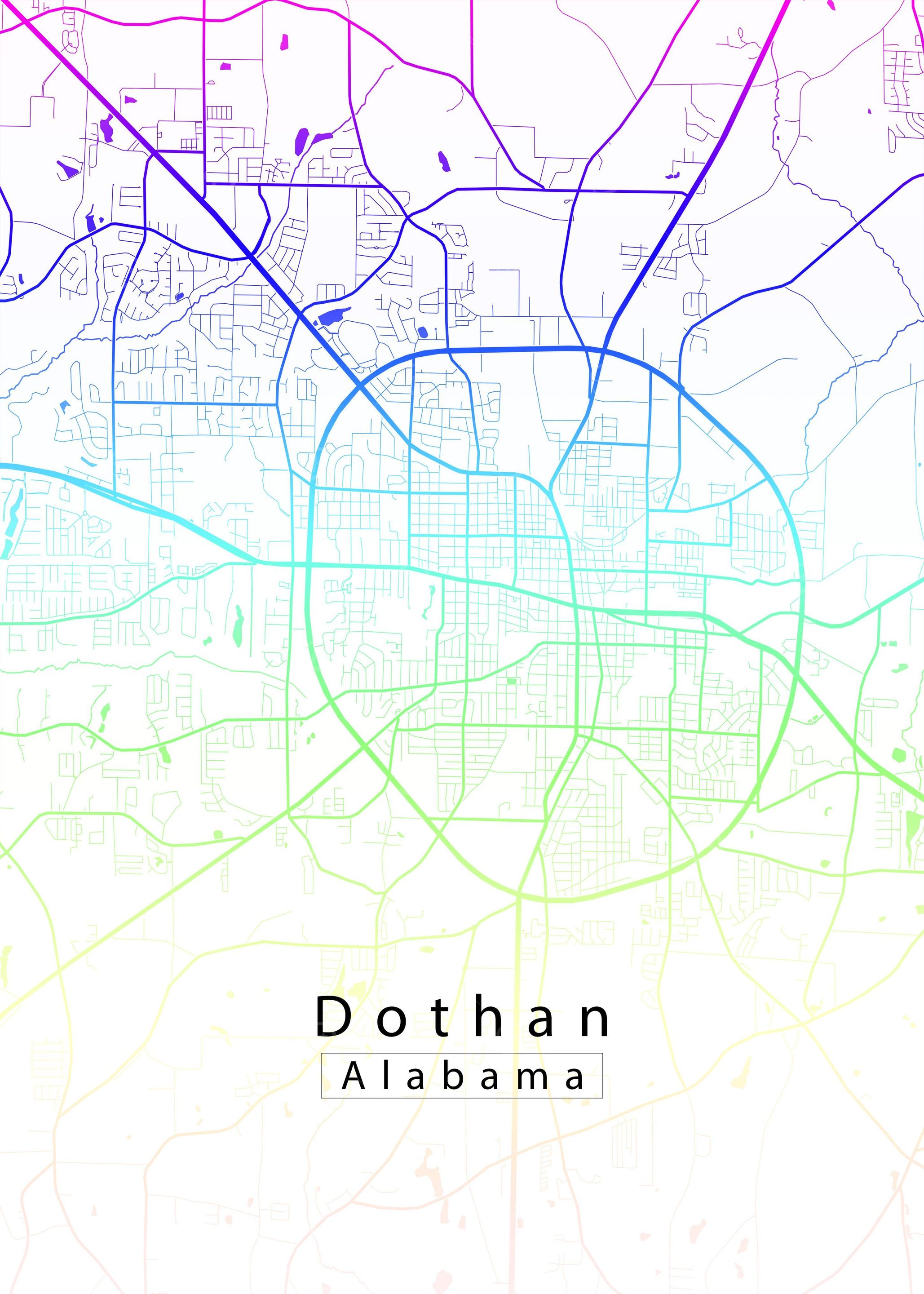 Dothan Alabama City Map