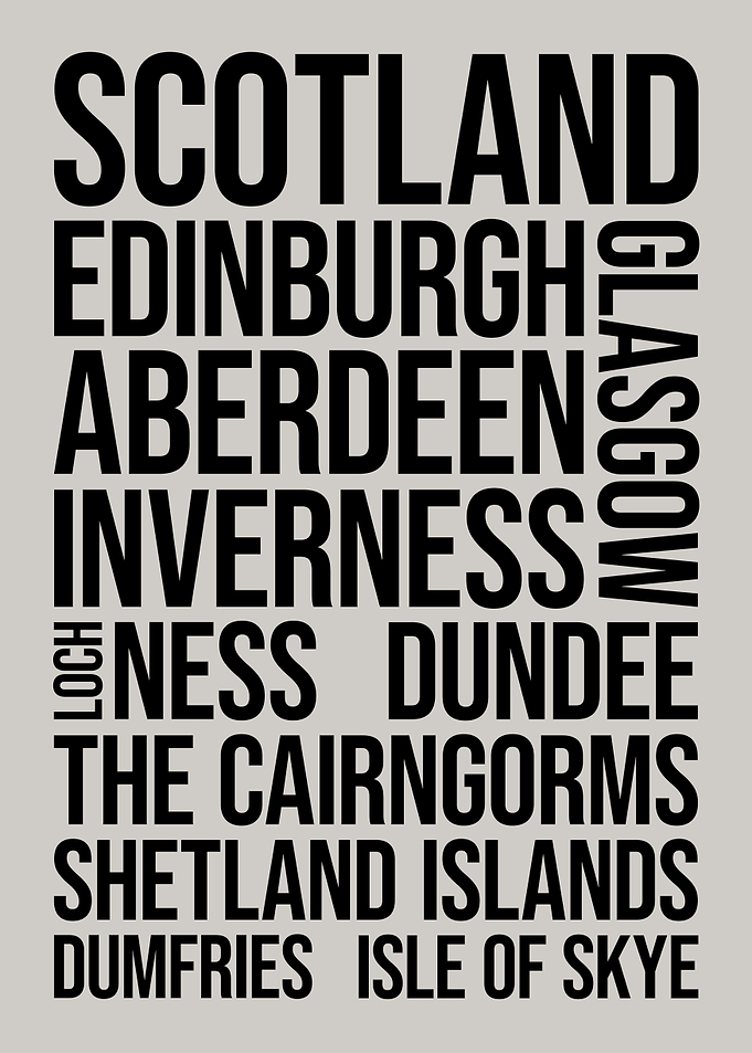 Scotland Cities Travel Art